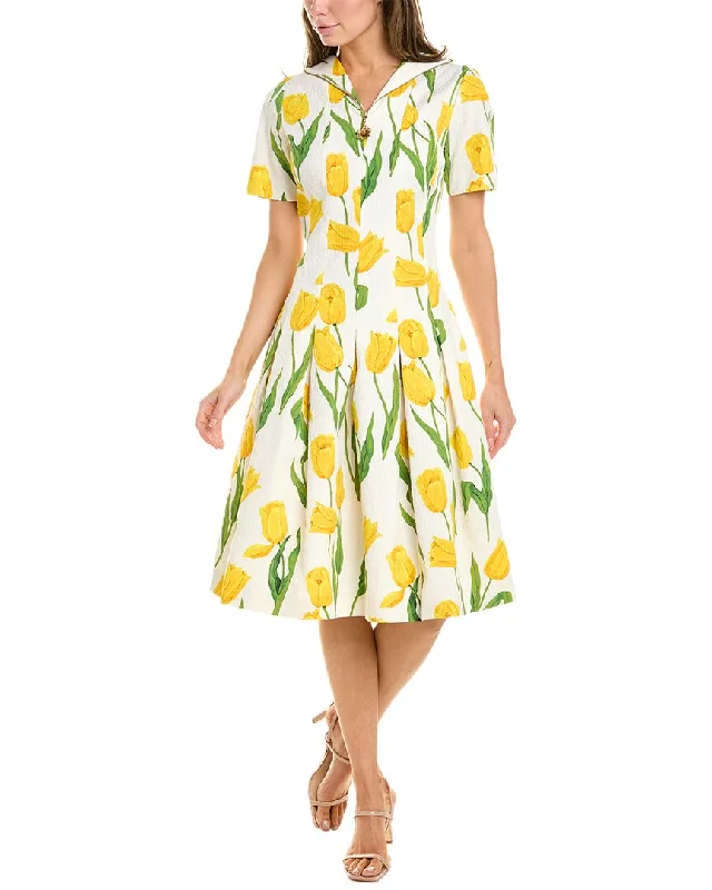 Oscar de la Renta Tulip Dress Pastel Styles