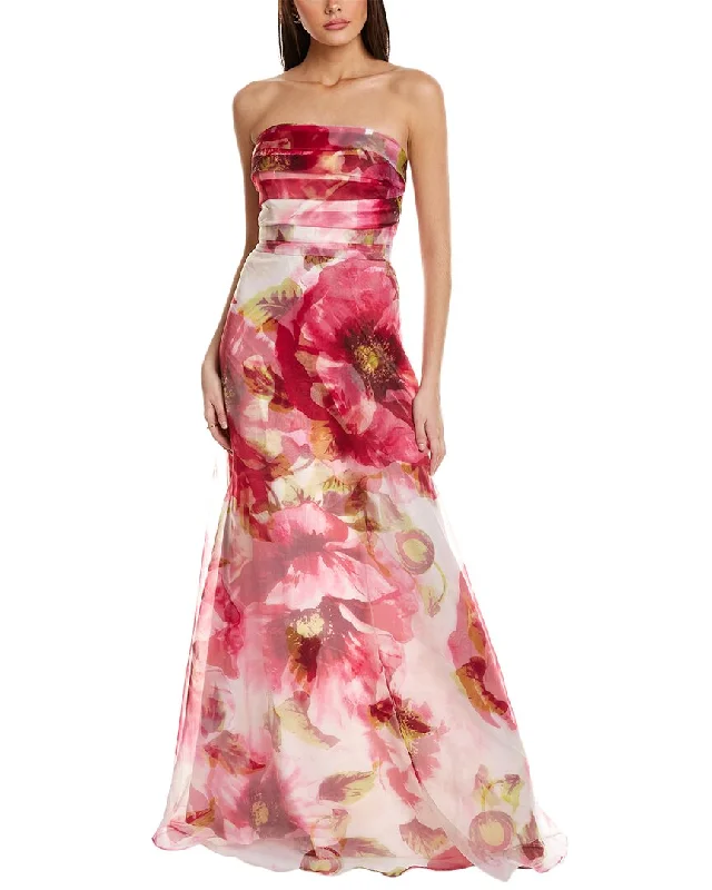 Rene Ruiz Floral Organza Strapless A-Line Gown Limited Stock, Big Discounts