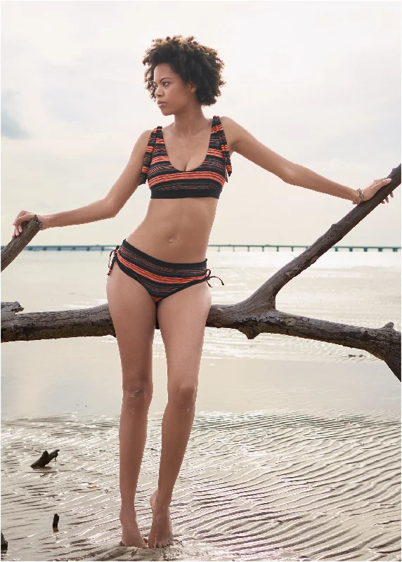 Nikki Bralette Top - Beach Stripes Summer Splash Sale