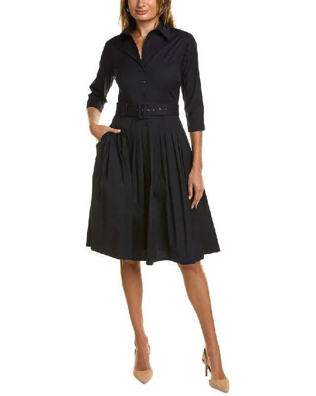 Samantha Sung 3/4-Sleeve Shirtdress Classic Women's Fashion