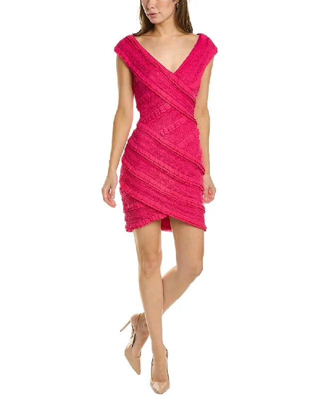 SHO by Tadashi Shoji Jacquard Mesh Mini Dress New Season Fashion Preview