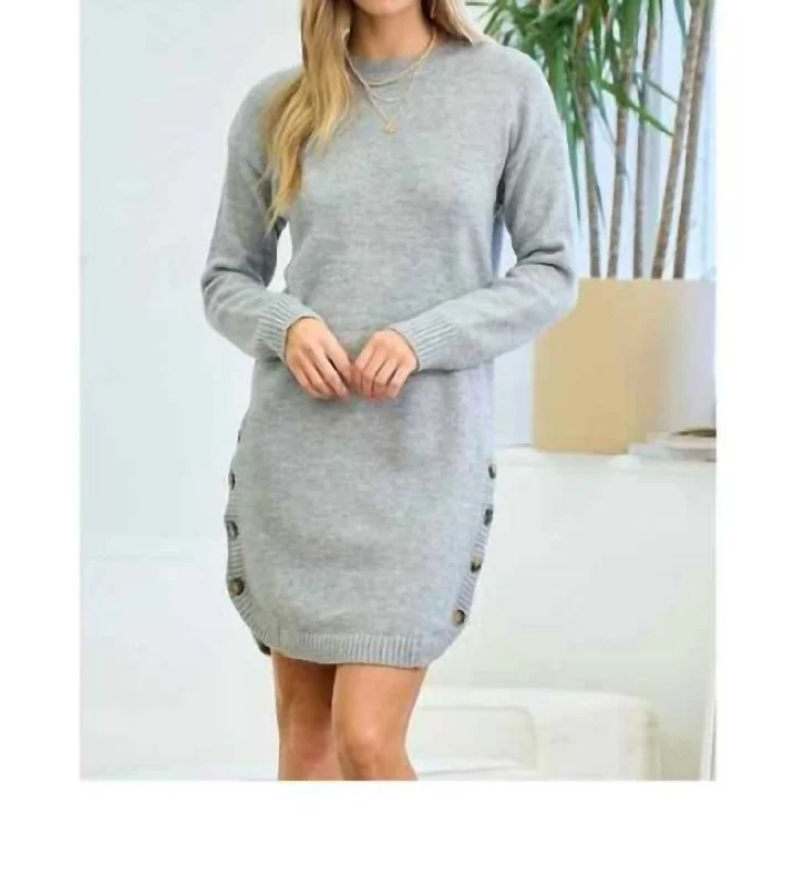 Sweater Dress in Grey Exquisite Craftsmanship