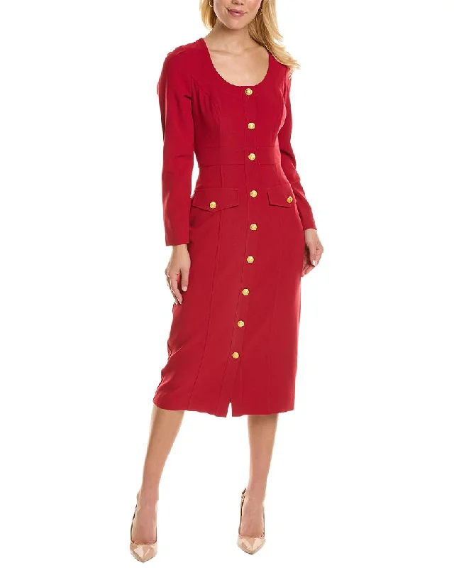 Taylor Crepe Midi Dress Flash Sale, Don't Miss