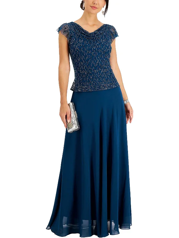 Womens Beaded Maxi Evening Dress End Of Season Sale