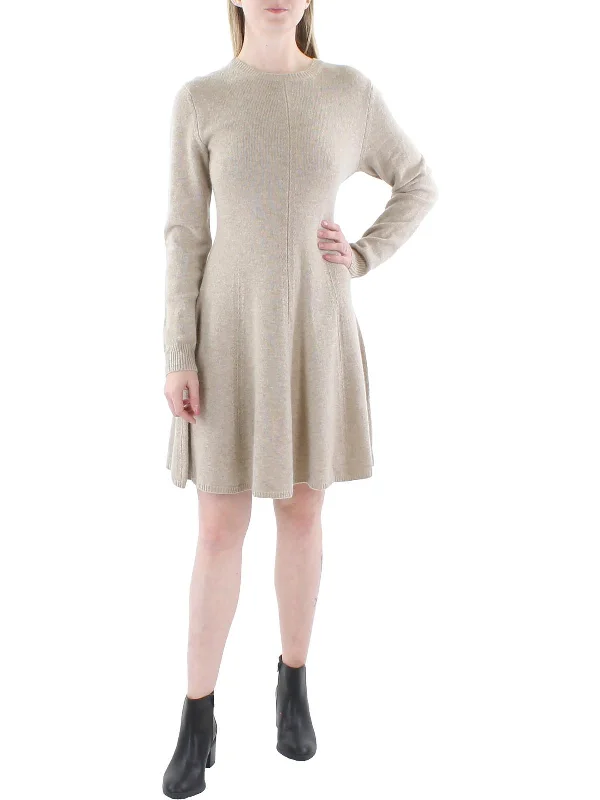 Womens Cashmere Knee Sweaterdress Luxe Layering