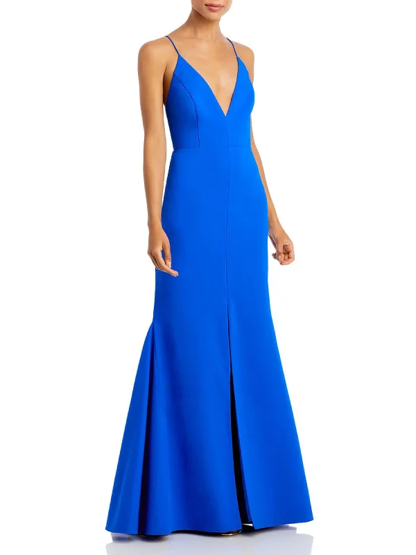 Womens Side Slit Trumpet Formal Dress Flash Sale, Don't Miss