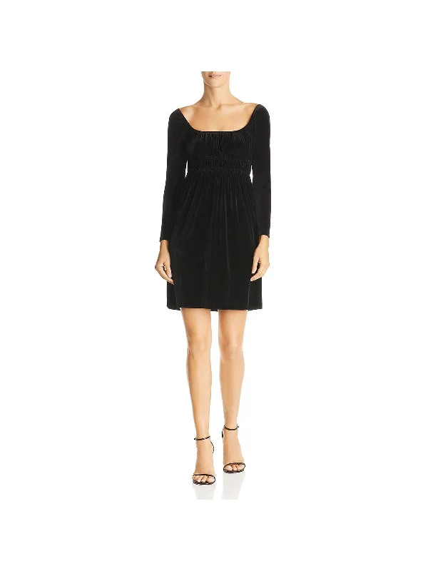 Womens Velvet Cocktail Party Dress Effortless Comfort