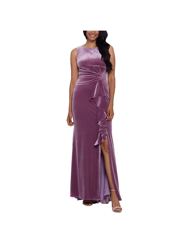 Womens Velvet Fit & Flare Cocktail and Party Dress Fashion Sale