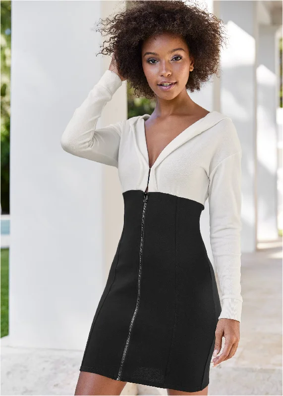 Color Block Corset Dress - Black & White Fashion For Every Occasion