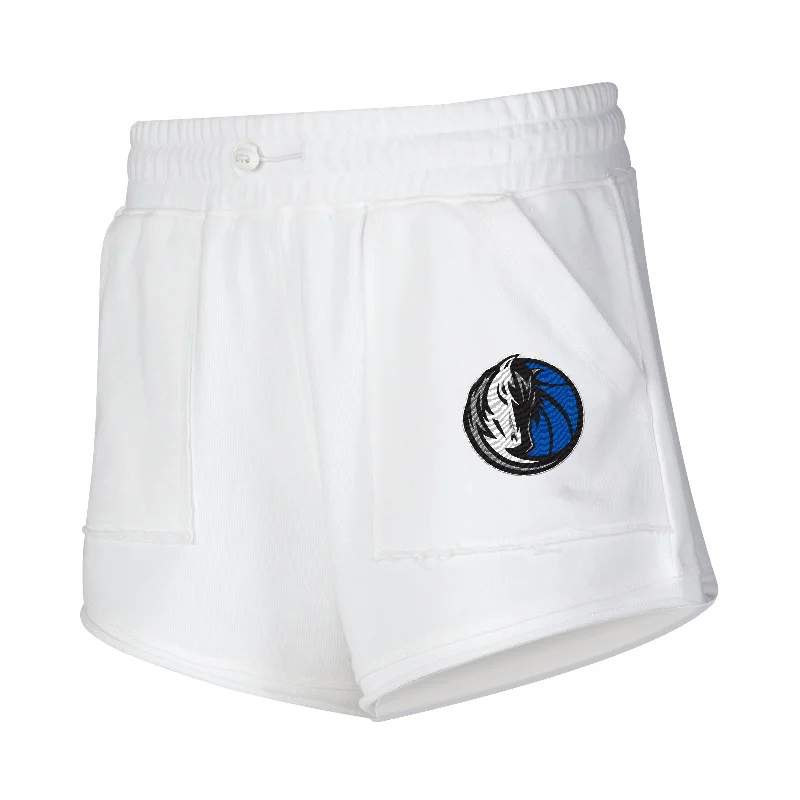 DALLAS MAVERICKS CONCEPT SPORTS  WOMENS WHITE TERRY SHORTS Discover Promotions