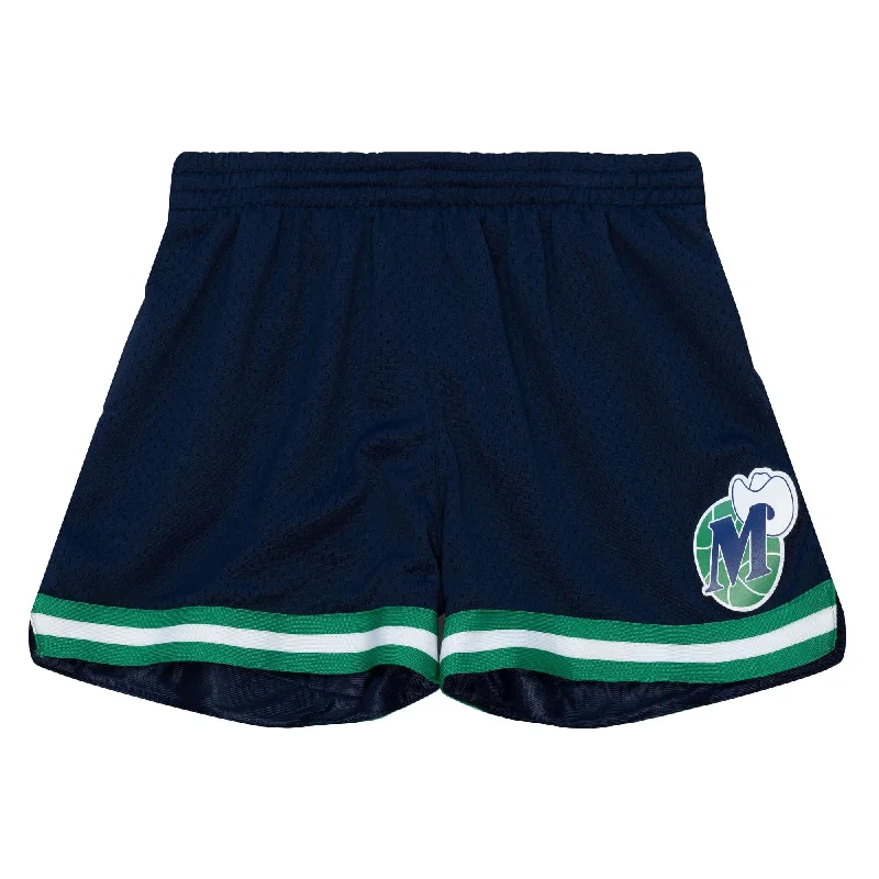 DALLAS MAVERICKS MITCHELL & NESS WOMEN'S HARDWOOD CLASSIC M-HAT NAVY SHORTS Limited Time Offers